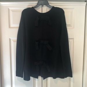 Tunic sweater with cute bow detail on back